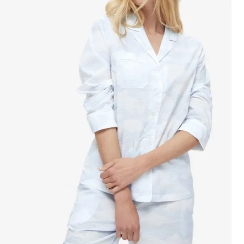 Derek Rose London Clouds Sleep Shirt Dress